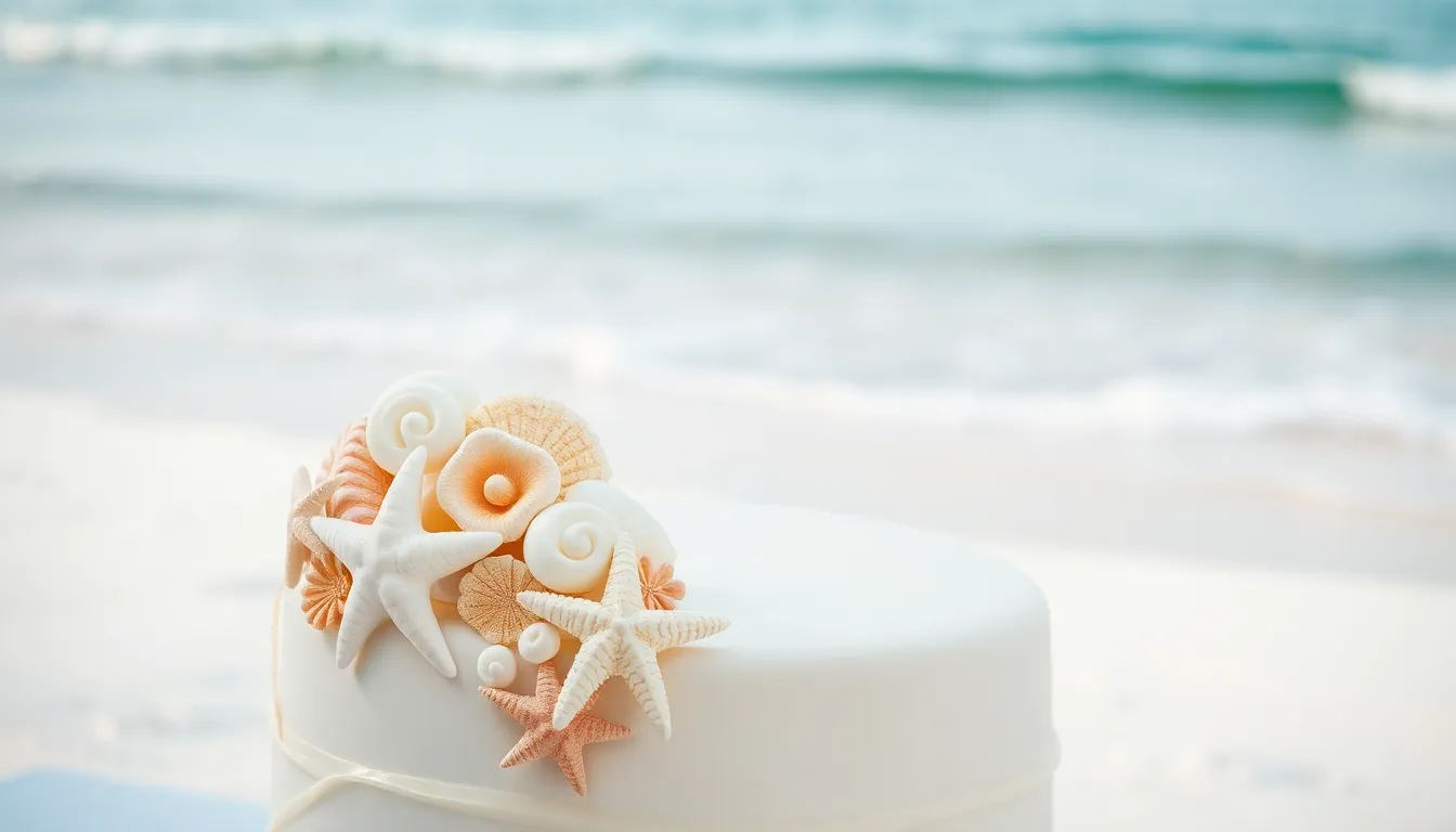 25 Stunning Beach Wedding Cake Ideas That Will Make Your Seaside Celebration Unforgettable 4 25 Stunning Beach Wedding Cake Ideas That Will Make Your Seaside Celebration Unforgettable 3