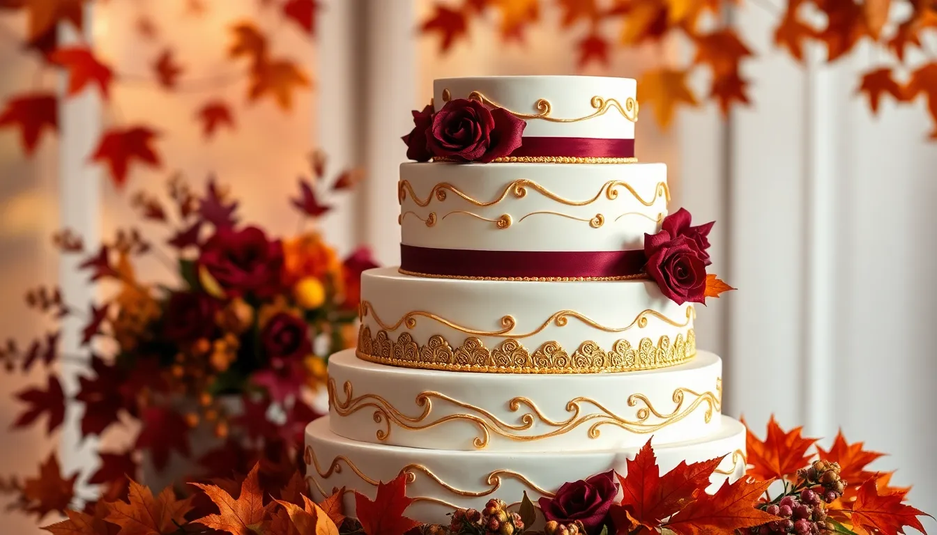 25 Stunning Fall Wedding Cake Ideas That'll Make Your Guests Say "I Do" Again 4 25 Stunning Fall Wedding Cake Ideas That'll Make Your Guests Say "I Do" Again 3