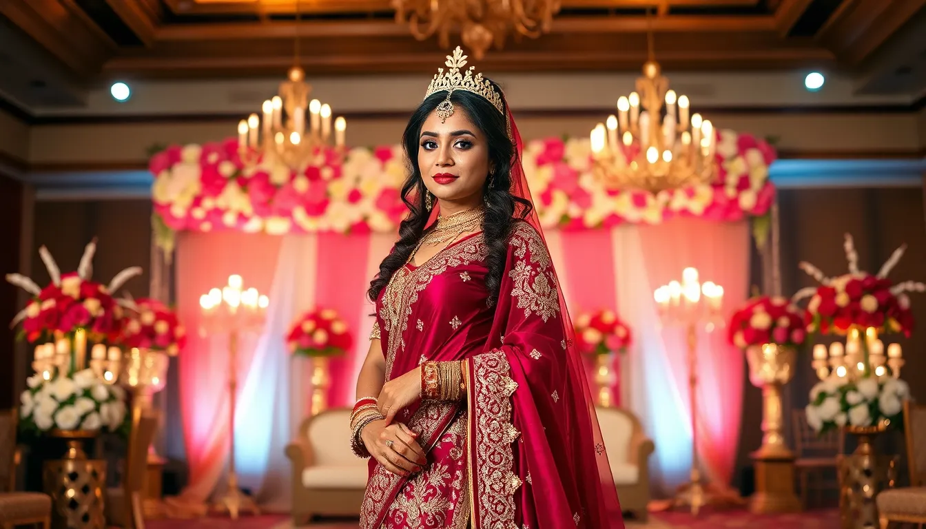 50+ Stunning Indian Reception Dress Ideas for Brides: Gowns & Traditional Styles 4 50+ Stunning Indian Reception Dress Ideas for Brides: Gowns & Traditional Styles 3