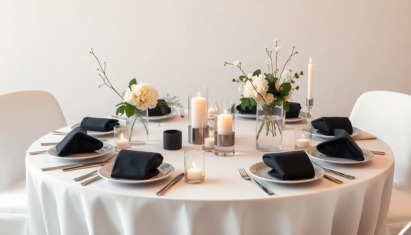 50+ Stunning Round Table Setting Ideas for Your Dream Wedding Reception 4 50+ Stunning Round Table Setting Ideas for Your Dream Wedding Reception 3