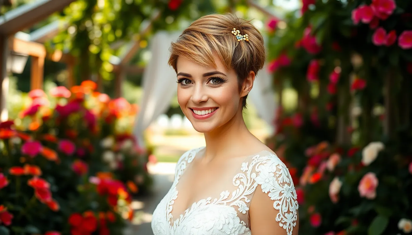 27 Stunning Short Hair Ideas for Wedding Day That'll Make You Ditch Long Hair 3