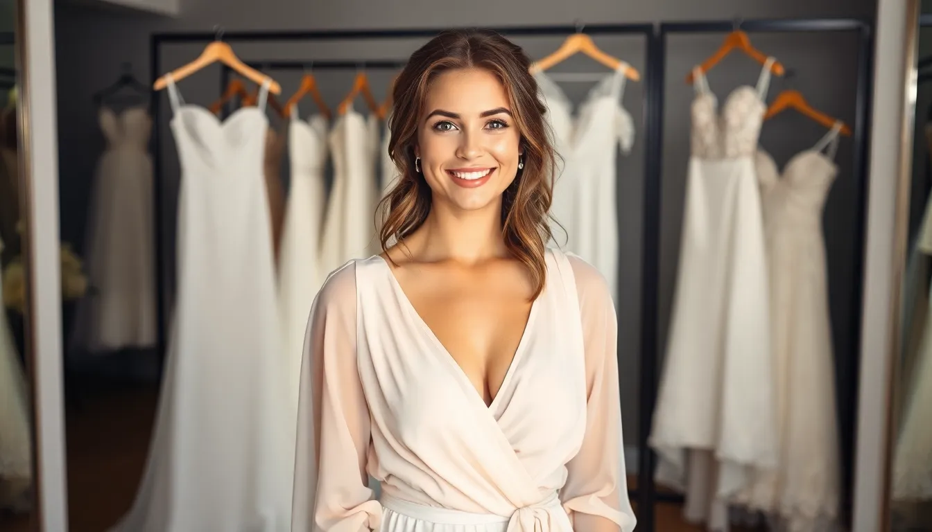 What to Wear Wedding Dress Shopping: 15 Perfect Outfit Ideas for Brides 4 What to Wear Wedding Dress Shopping: 15 Perfect Outfit Ideas for Brides 3