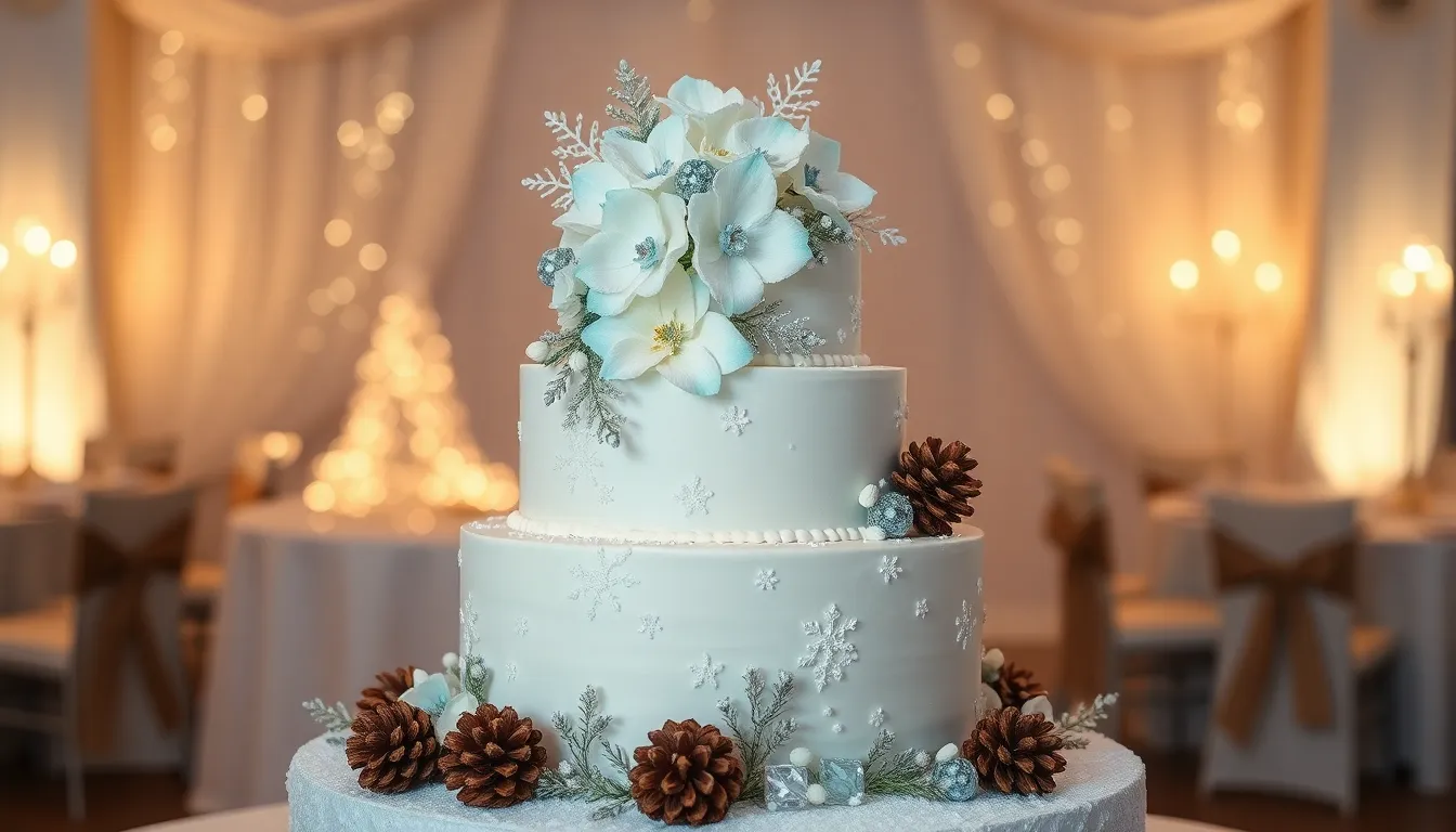 25 Stunning Winter Wedding Cake Ideas That Will Make Your Big Day Magical 3