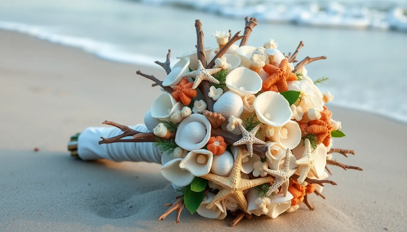 25 Stunning Beach Wedding Bouquet Ideas That Won't Blow Away in Ocean Breeze 6 25 Stunning Beach Wedding Bouquet Ideas That Won't Blow Away in Ocean Breeze 5