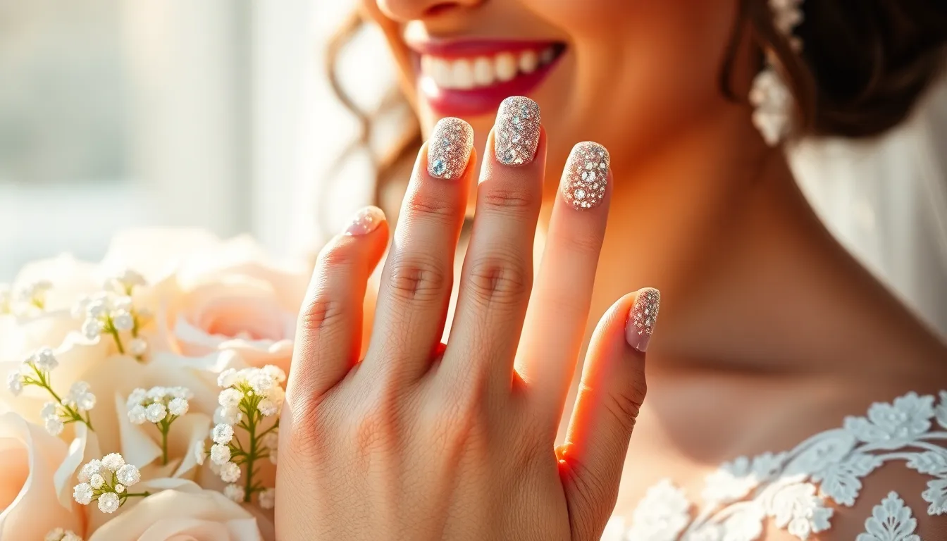 50+ Stunning Bridal Manicure Wedding Nails Ideas for Your Perfect Day 6 50+ Stunning Bridal Manicure Wedding Nails Ideas for Your Perfect Day 5