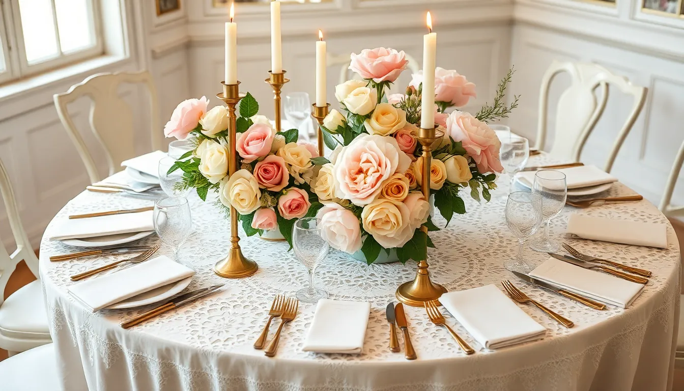 50+ Stunning Round Table Setting Ideas for Your Dream Wedding Reception 6 50+ Stunning Round Table Setting Ideas for Your Dream Wedding Reception 5