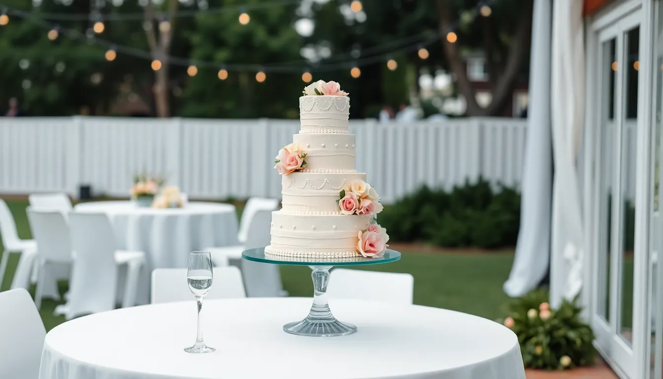25 Stunning Wedding Cake Stand Ideas That Will Make Your Cake the Perfect Centerpiece 5