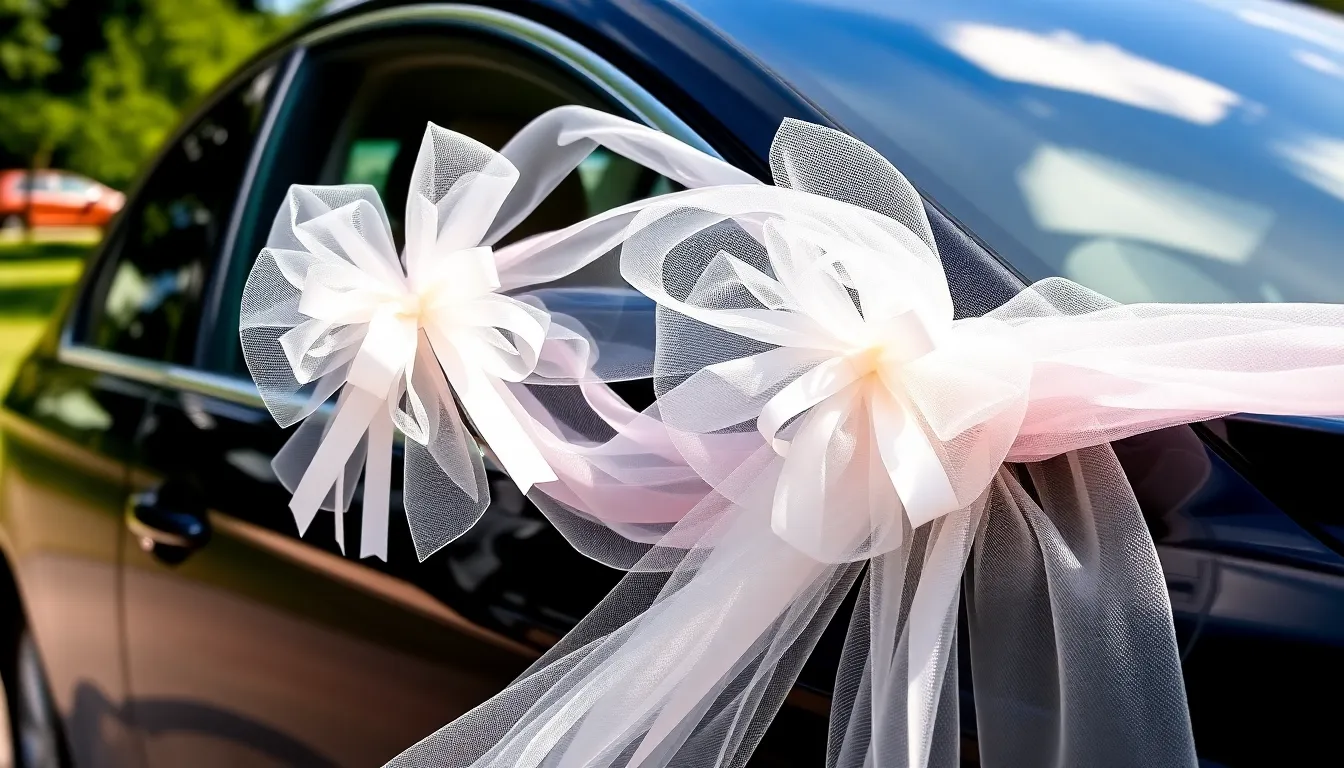 30 Simple Wedding Car Decoration Ideas That Look Expensive (But Aren't!) 6 30 Simple Wedding Car Decoration Ideas That Look Expensive (But Aren't!) 5