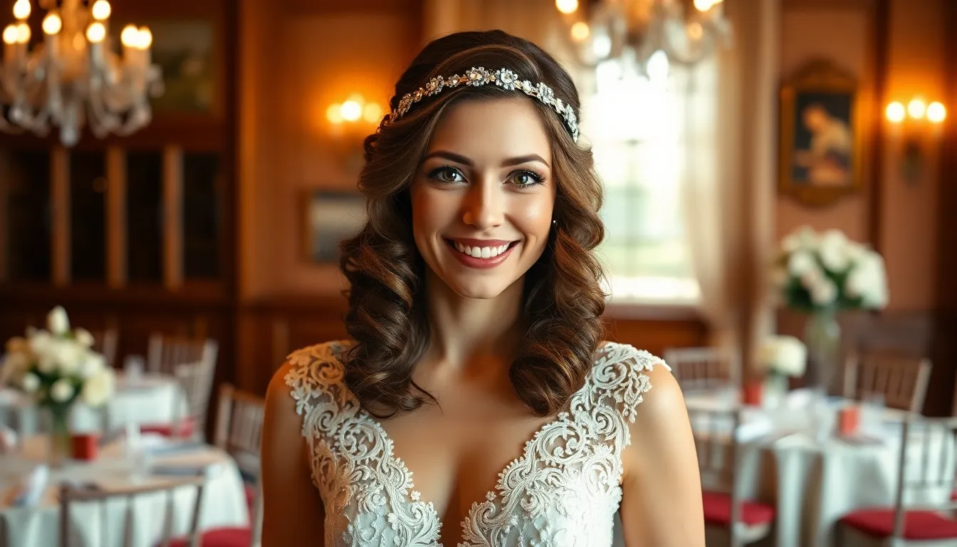 25 Stunning Wedding Hair Ideas for Medium Length Hair That'll Make You Shine 5