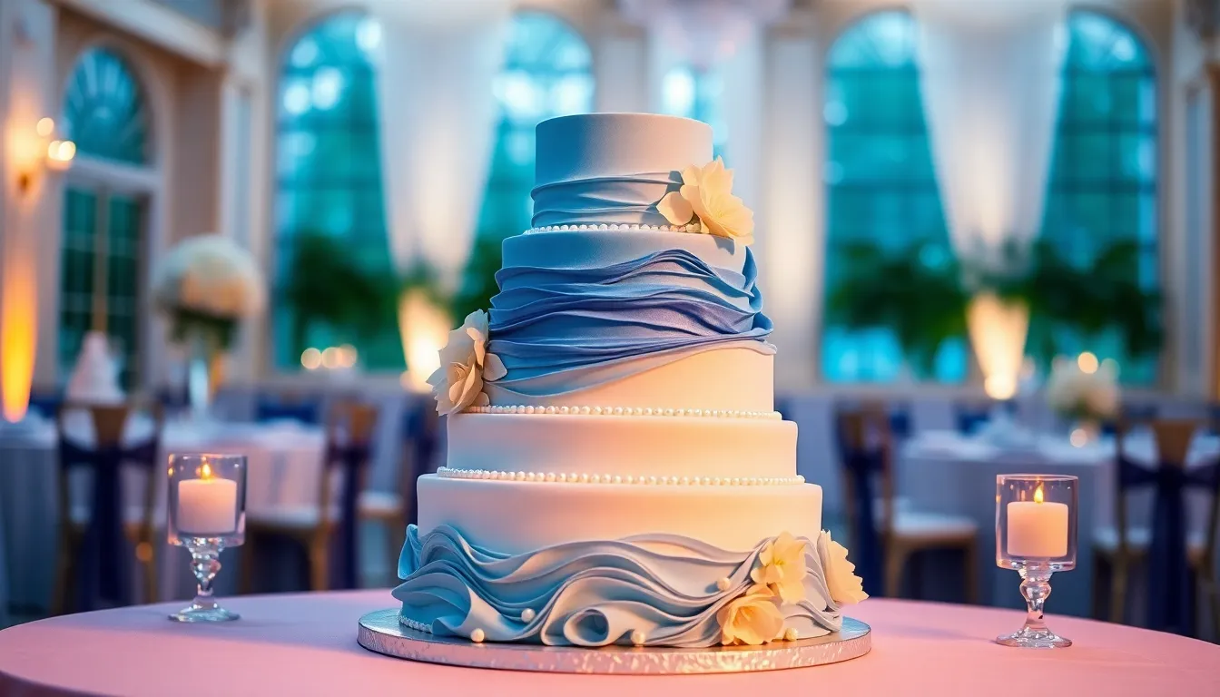 25 Stunning Blue Wedding Cake Ideas That Will Make Your Big Day Unforgettable 7