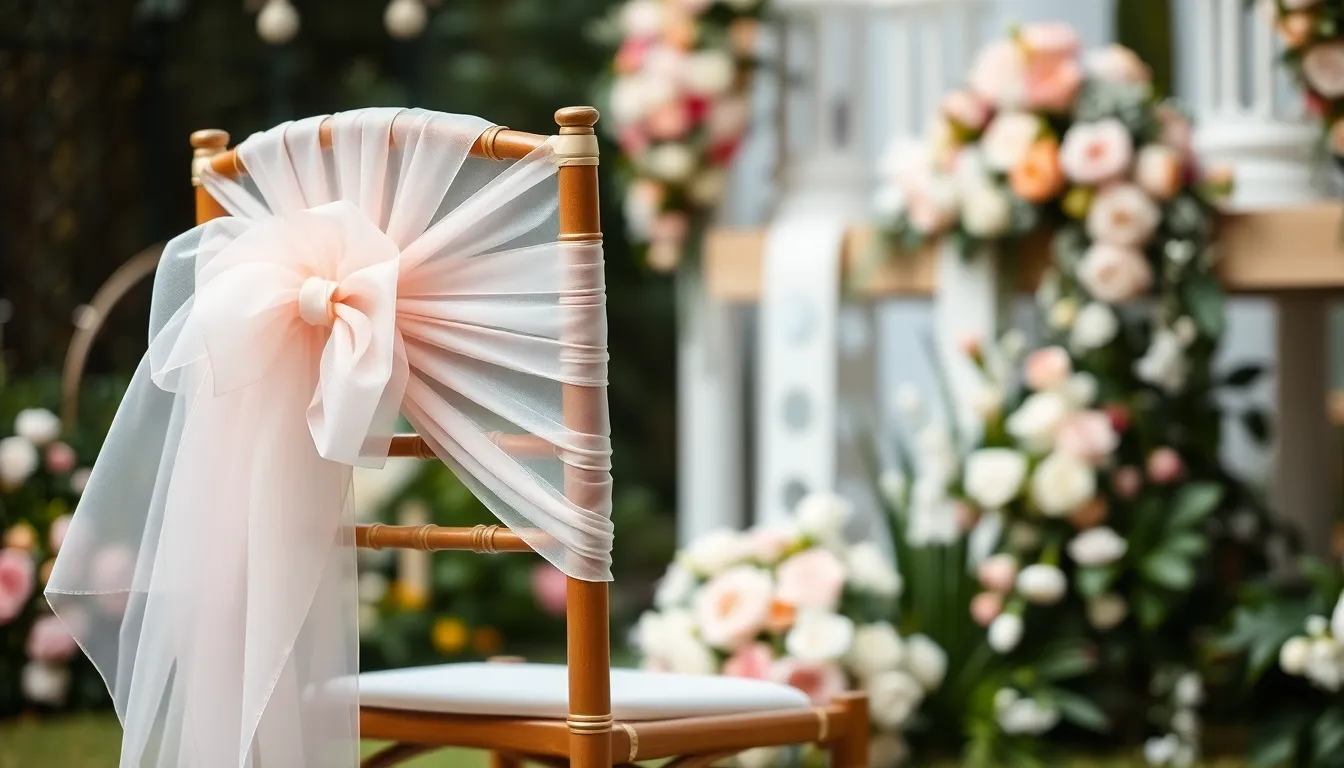 50 Stunning Chair Sash Ideas for Wedding Receptions That'll Wow Your Guests 8 50 Stunning Chair Sash Ideas for Wedding Receptions That'll Wow Your Guests 7
