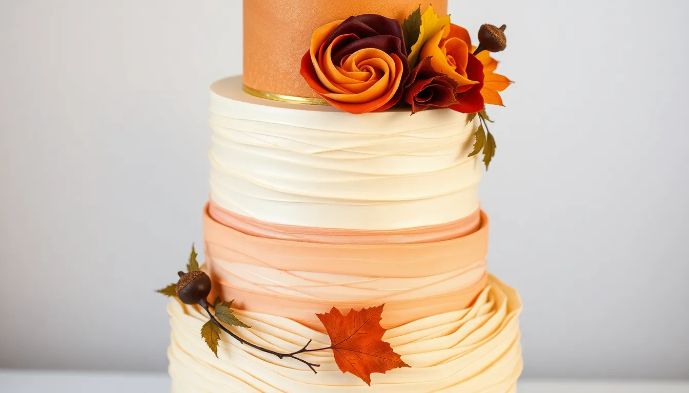 25 Stunning Fall Wedding Cake Ideas That'll Make Your Guests Say "I Do" Again 8 25 Stunning Fall Wedding Cake Ideas That'll Make Your Guests Say "I Do" Again 7