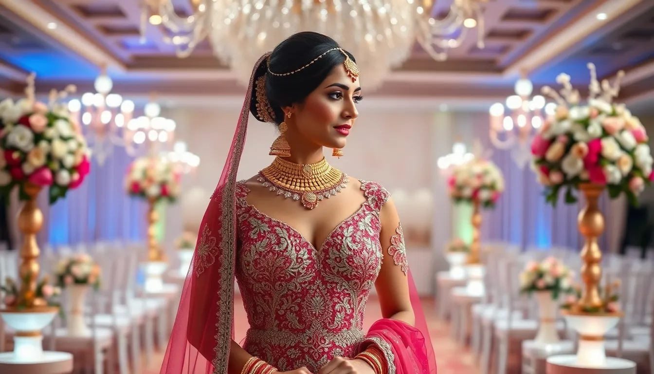 50+ Stunning Indian Reception Dress Ideas for Brides: Gowns & Traditional Styles 8 50+ Stunning Indian Reception Dress Ideas for Brides: Gowns & Traditional Styles 7