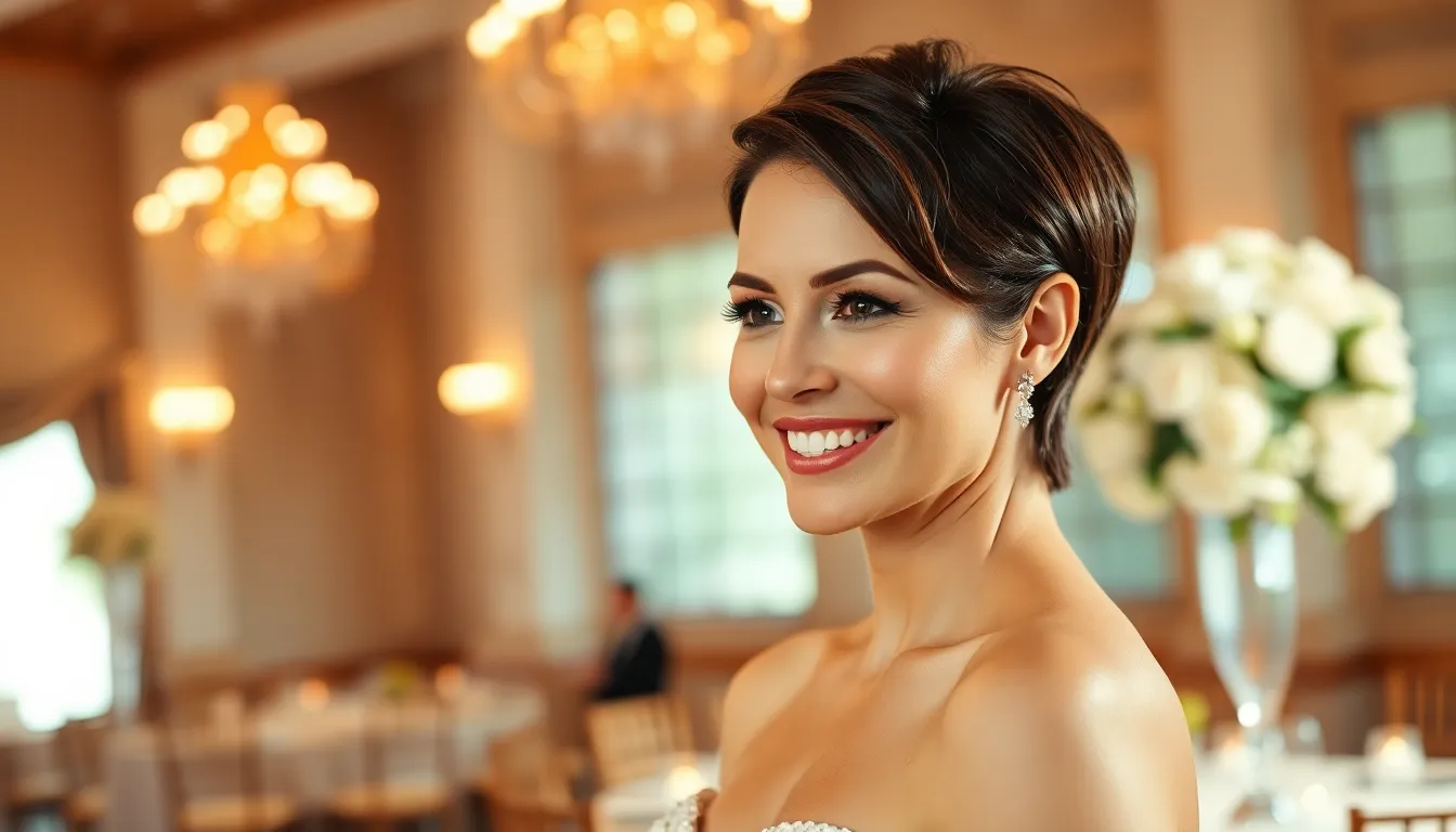 27 Stunning Short Hair Ideas for Wedding Day That'll Make You Ditch Long Hair 7