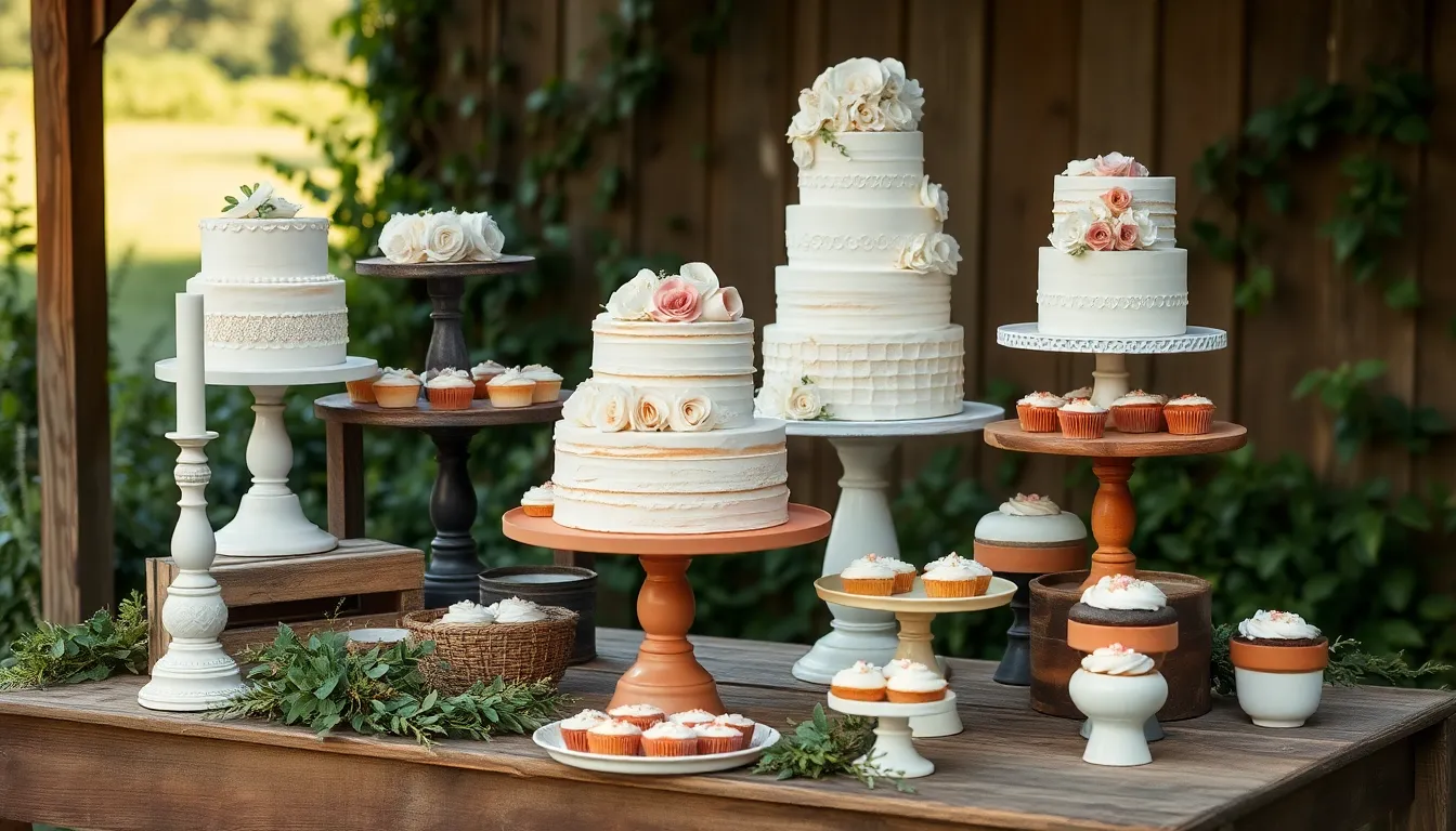 25 Stunning Wedding Cake Stand Ideas That Will Make Your Cake the Perfect Centerpiece 7