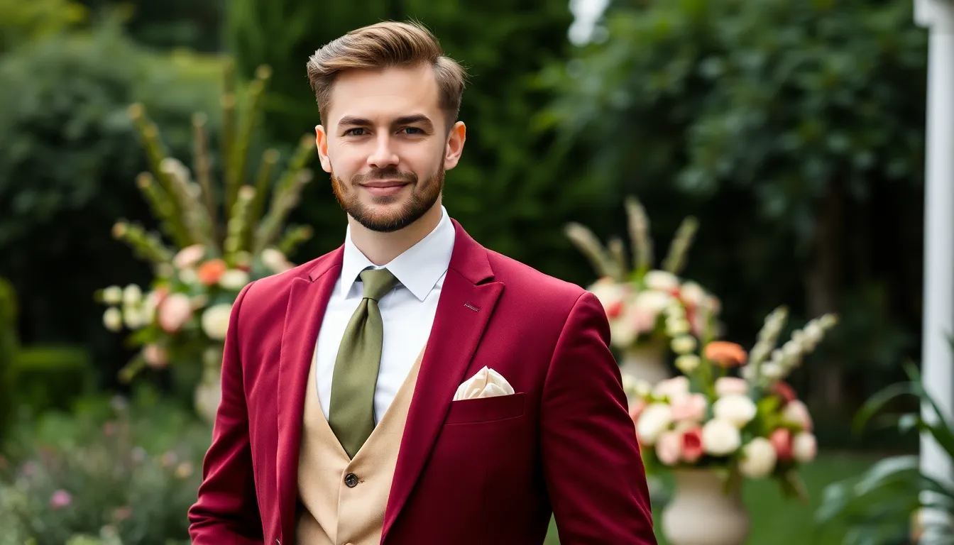 21 Stylish Wedding Suit Ideas for Men: From Classic Tuxedos to Bold Patterns 8 21 Stylish Wedding Suit Ideas for Men: From Classic Tuxedos to Bold Patterns 7