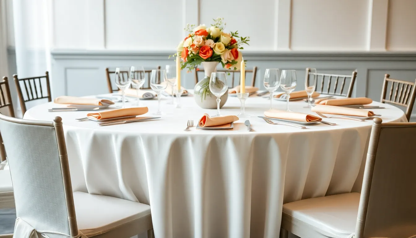 25 Stunning Wedding Table Linen Ideas to Transform Your Reception Tables 8 25 Stunning Wedding Table Linen Ideas to Transform Your Reception Tables 7