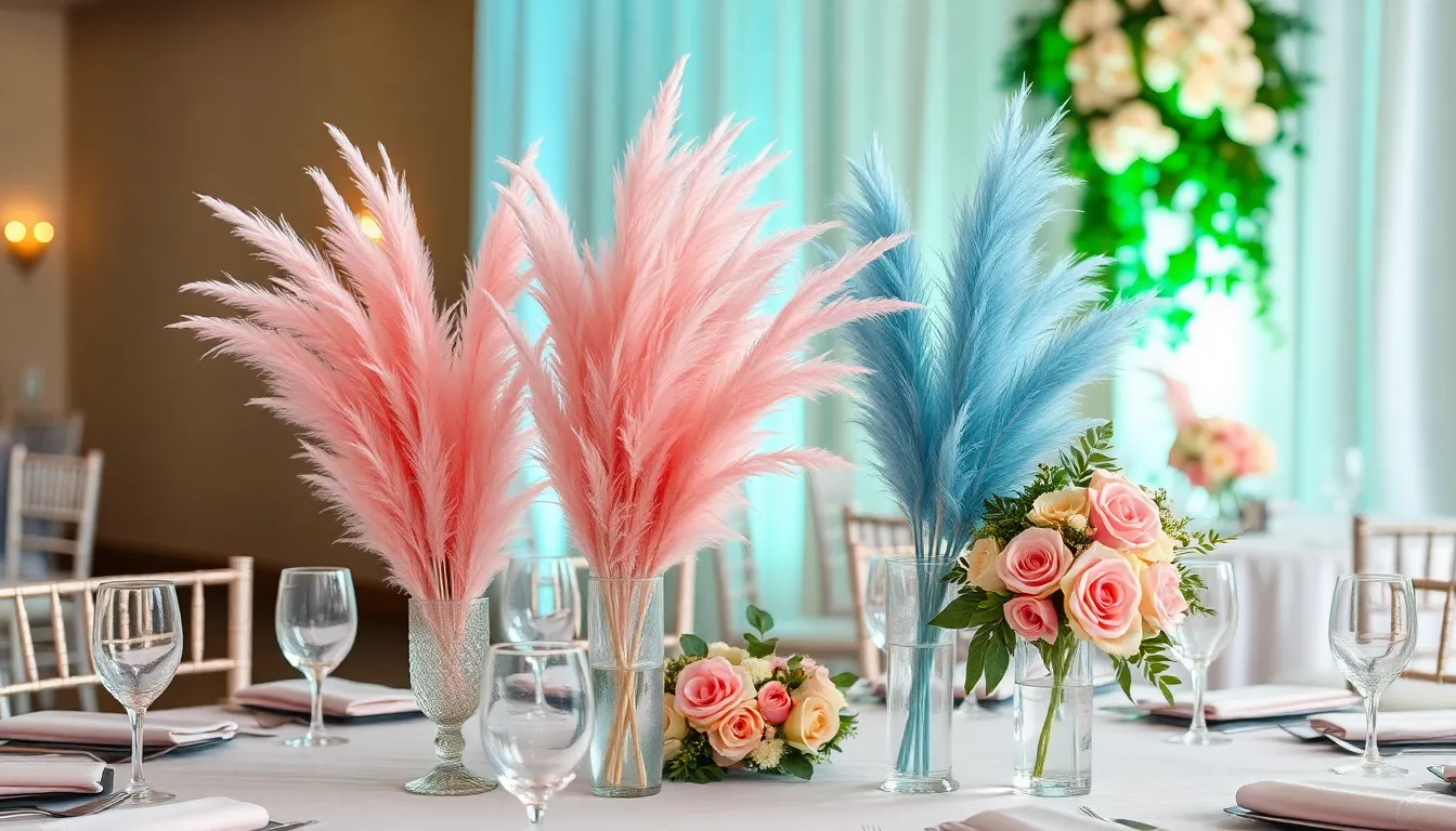 25 Stunning Pampas Grass Centerpiece Wedding Ideas That'll Save You Money 10 25 Stunning Pampas Grass Centerpiece Wedding Ideas That'll Save You Money 9