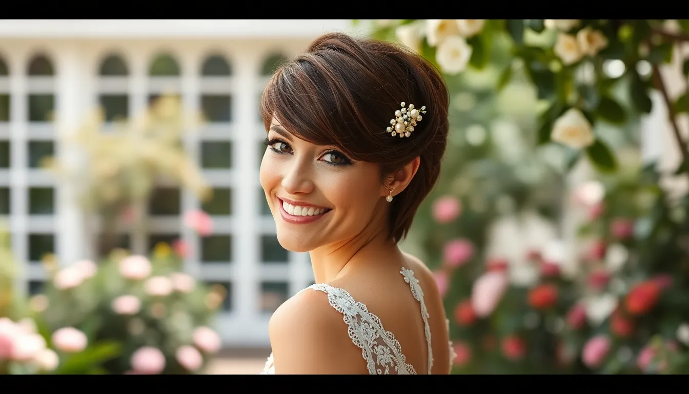 30 Stunning Short Hair Wedding Ideas That Will Make You Ditch Long Hair Forever 10 30 Stunning Short Hair Wedding Ideas That Will Make You Ditch Long Hair Forever 9