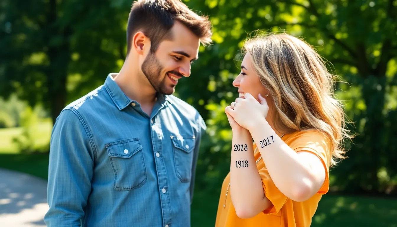 25 Stunning Wedding Date Tattoo Ideas Every Couple Should See 10 25 Stunning Wedding Date Tattoo Ideas Every Couple Should See 9