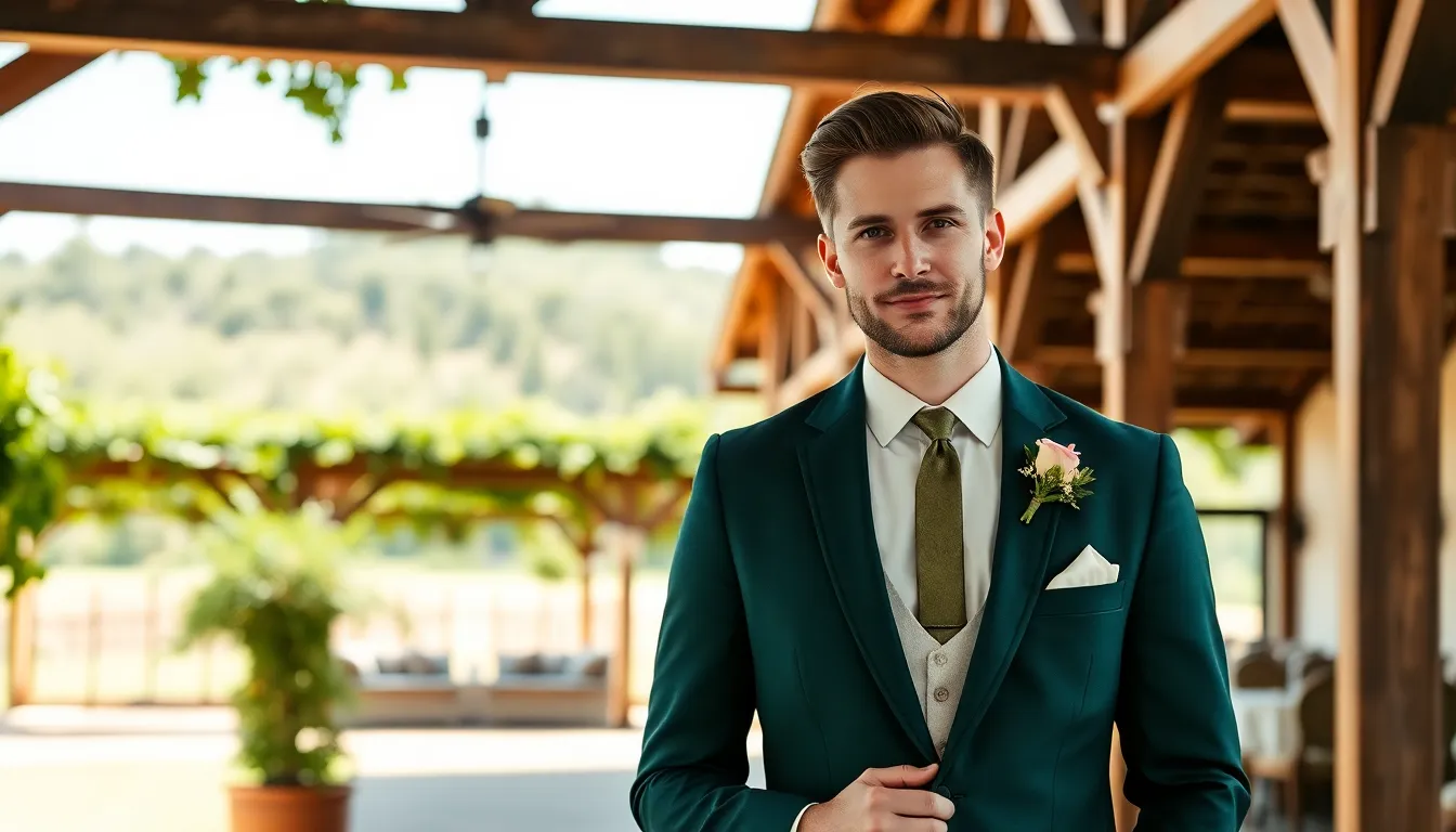 21 Stylish Wedding Suit Ideas for Men: From Classic Tuxedos to Bold Patterns 10 21 Stylish Wedding Suit Ideas for Men: From Classic Tuxedos to Bold Patterns 9