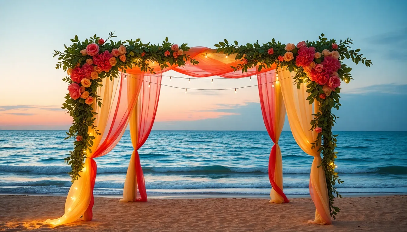 25 Stunning Beach Wedding Arch Ideas That'll Make Your Ceremony Unforgettable 12 25 Stunning Beach Wedding Arch Ideas That'll Make Your Ceremony Unforgettable 11
