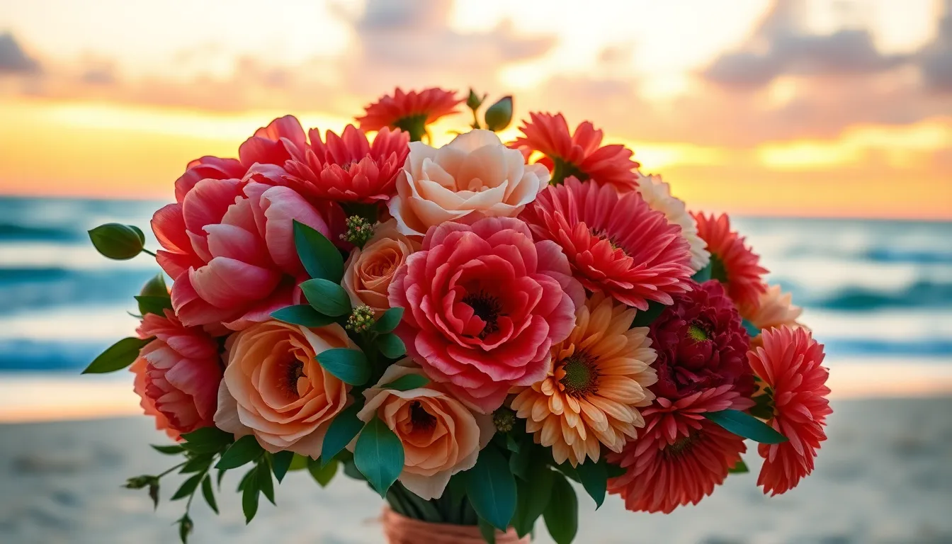 25 Stunning Beach Wedding Bouquet Ideas That Won't Blow Away in Ocean Breeze 12 25 Stunning Beach Wedding Bouquet Ideas That Won't Blow Away in Ocean Breeze 11