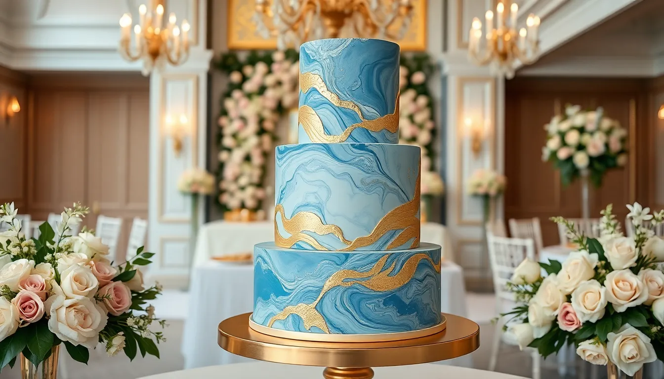 25 Stunning Blue Wedding Cake Ideas That Will Make Your Big Day Unforgettable 11