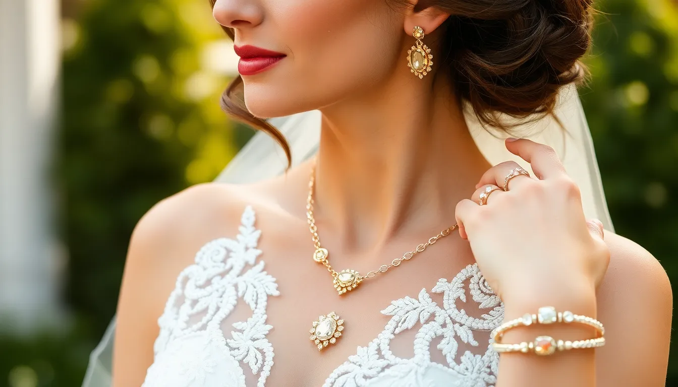 23 Stunning Gold Wedding Jewelry Ideas for Brides That'll Make You Sparkle 11