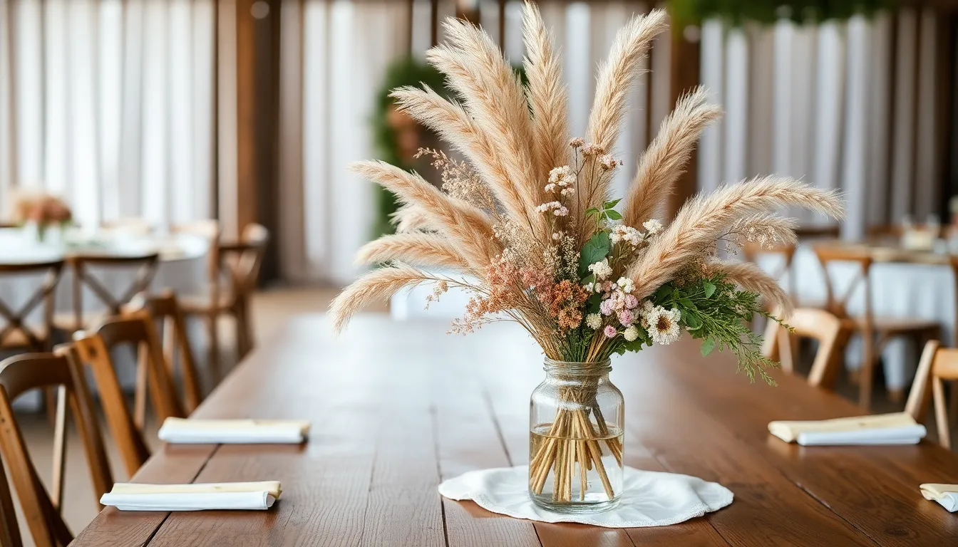 25 Stunning Pampas Grass Centerpiece Wedding Ideas That'll Save You Money 12 25 Stunning Pampas Grass Centerpiece Wedding Ideas That'll Save You Money 11
