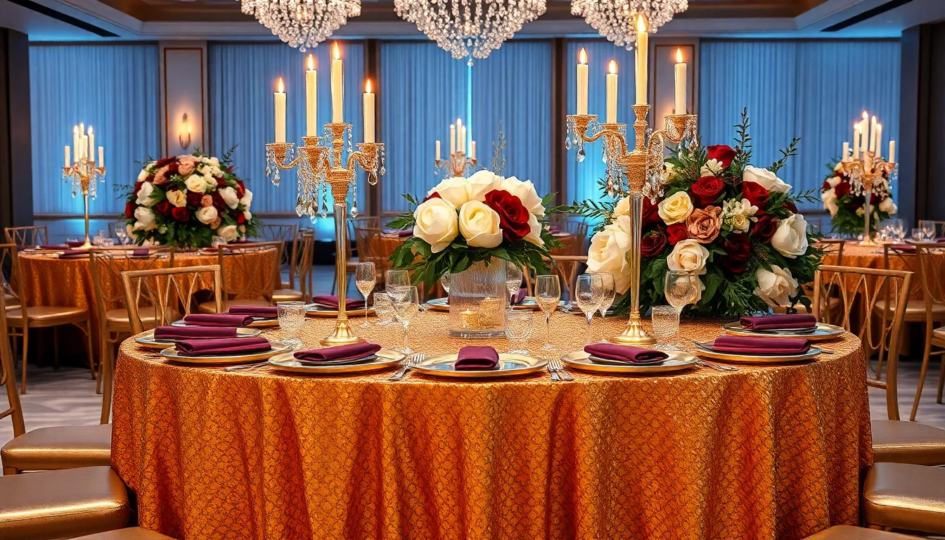50+ Stunning Round Table Setting Ideas for Your Dream Wedding Reception 12 50+ Stunning Round Table Setting Ideas for Your Dream Wedding Reception 11