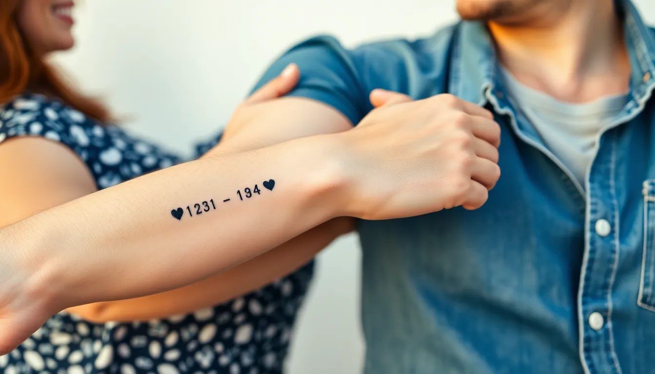 25 Romantic Wedding Anniversary Tattoo Ideas Couples Are Getting in 2025 12 25 Romantic Wedding Anniversary Tattoo Ideas Couples Are Getting in 2025 11