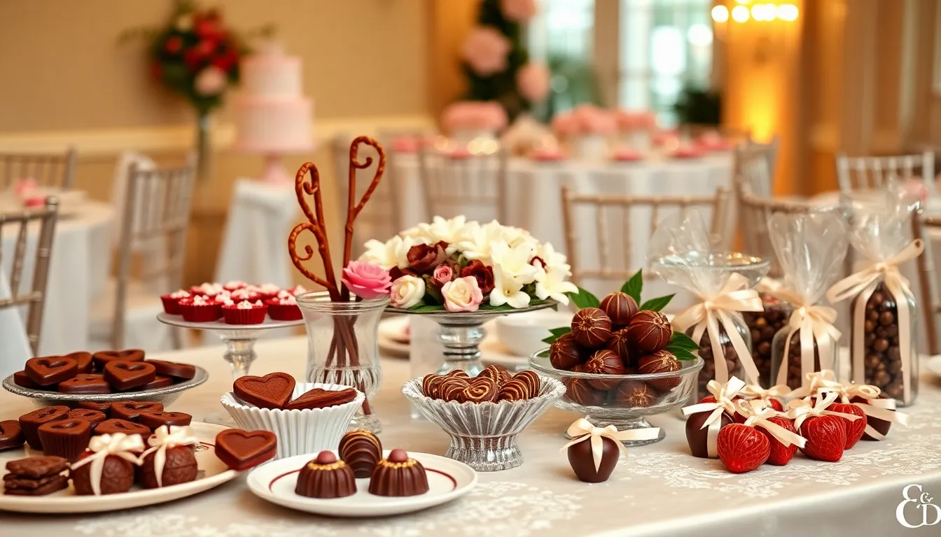 25 Stunning Wedding Chocolate Decoration Ideas That'll Wow Your Guests 11