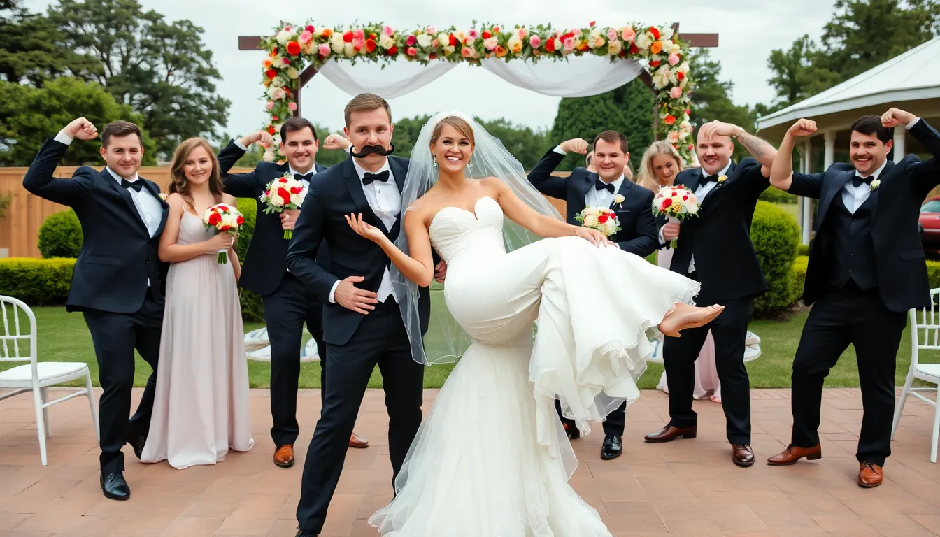 50 Hilarious Wedding Photo Ideas That'll Make Your Guests Laugh Out Loud 12 50 Hilarious Wedding Photo Ideas That'll Make Your Guests Laugh Out Loud 11