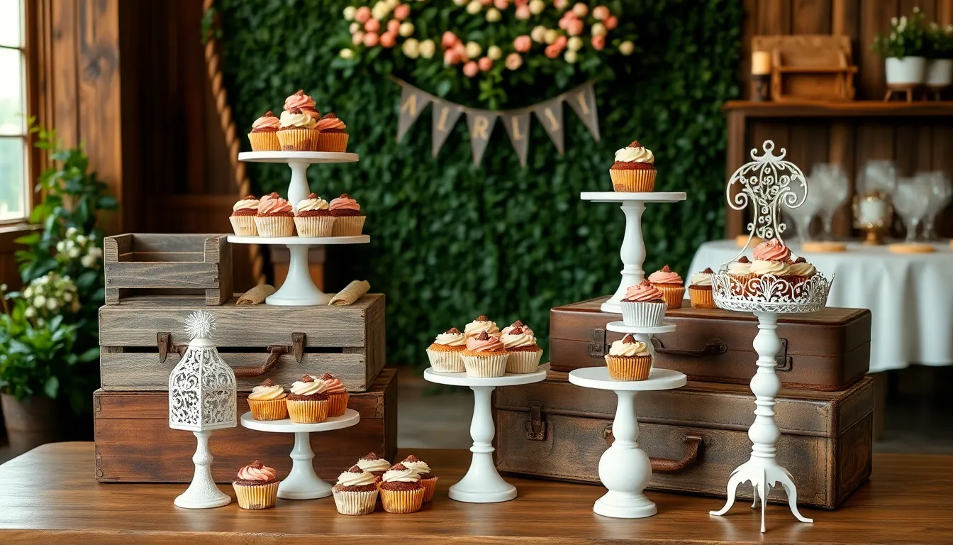 25 Stunning Wedding Cupcake Display Ideas That Will Wow Your Guests 14 25 Stunning Wedding Cupcake Display Ideas That Will Wow Your Guests 13