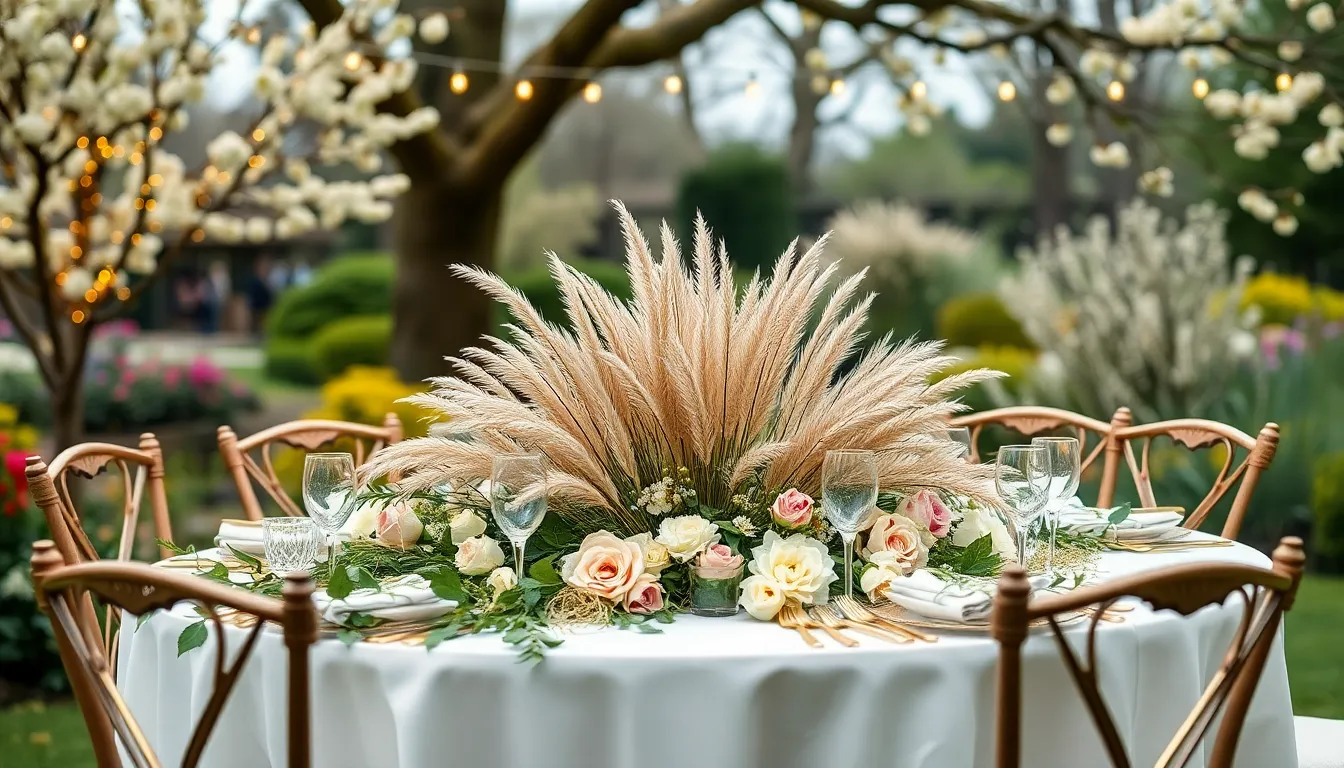 25 Stunning Pampas Grass Centerpiece Wedding Ideas That'll Save You Money 14 25 Stunning Pampas Grass Centerpiece Wedding Ideas That'll Save You Money 13