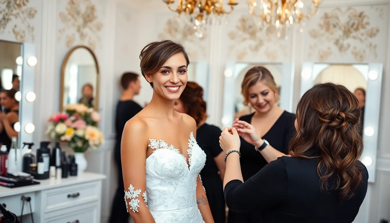 30 Stunning Short Hair Wedding Ideas That Will Make You Ditch Long Hair Forever 14 30 Stunning Short Hair Wedding Ideas That Will Make You Ditch Long Hair Forever 13