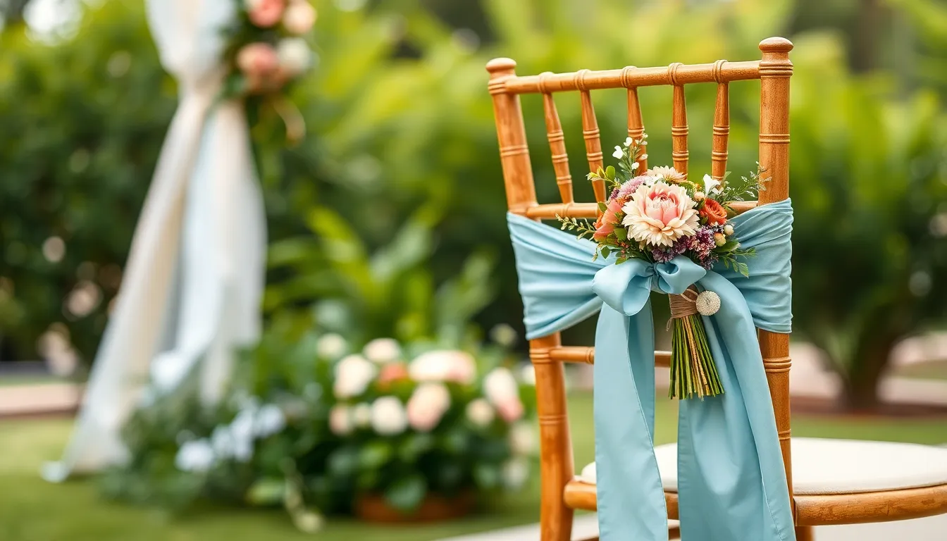25 Stunning Wedding Chair Cover Ideas to Transform Your Reception 13
