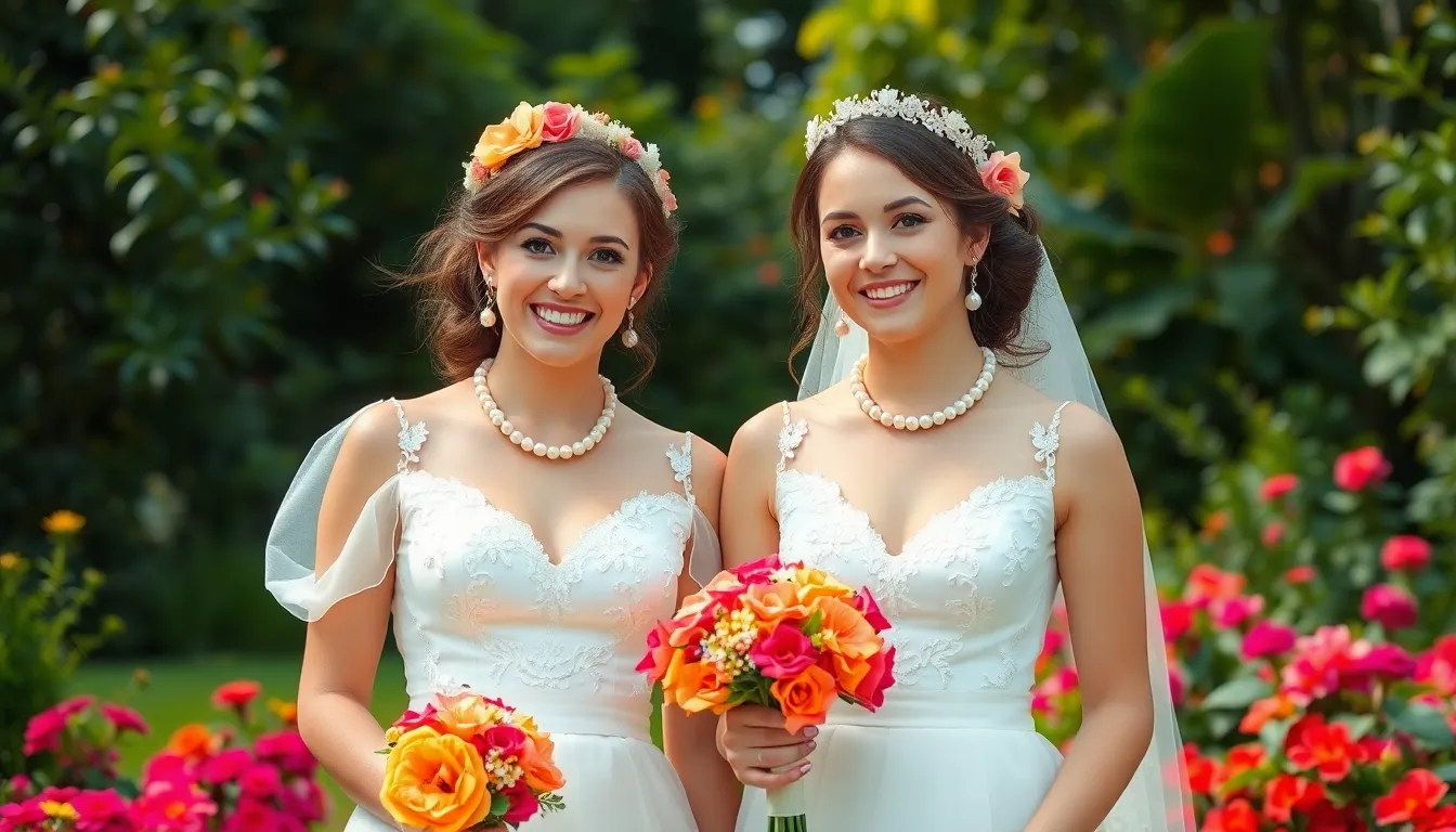 27 Stunning Wedding Dress Ideas for Sisters Who Want to Coordinate in Style 13