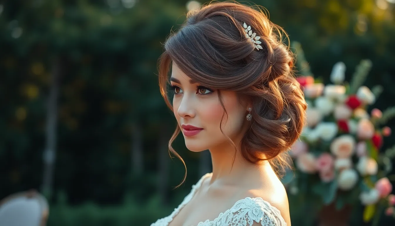 25 Stunning Wedding Hair Ideas for Medium Length Hair That'll Make You Shine 13