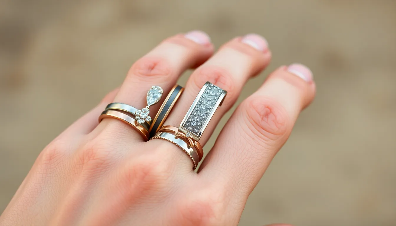 25 Stunning Wedding Ring Stack Ideas to Create Your Perfect Bridal Set 14 25 Stunning Wedding Ring Stack Ideas to Create Your Perfect Bridal Set 13