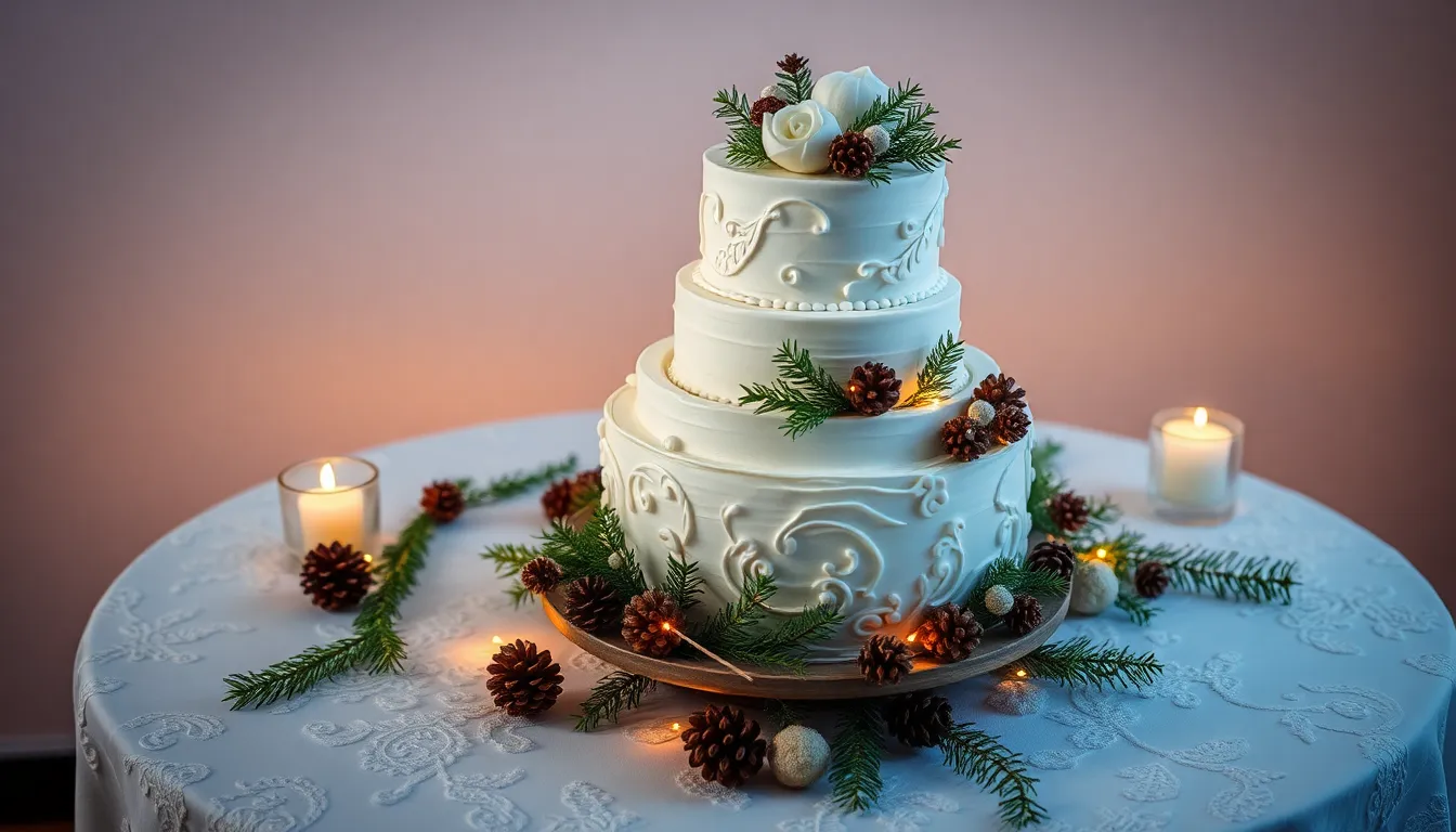 25 Stunning Winter Wedding Cake Ideas That Will Make Your Big Day Magical 13