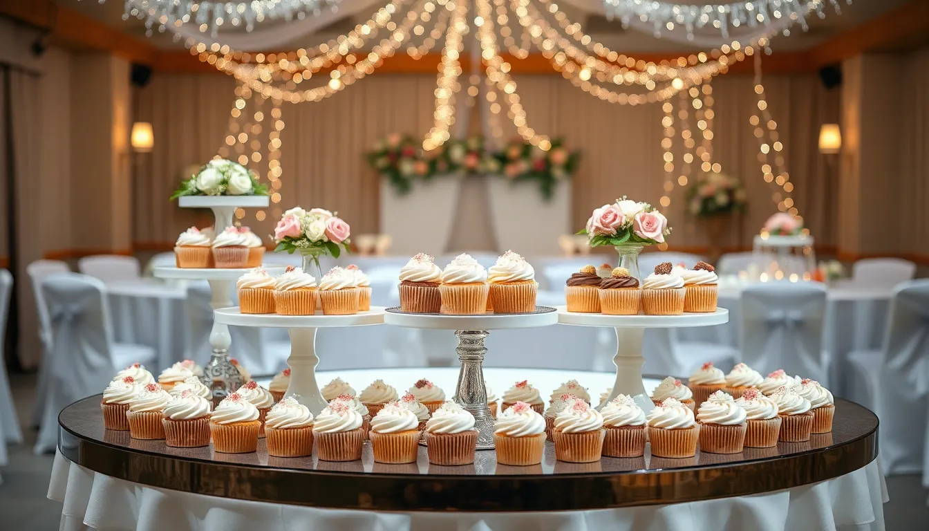 25 Stunning Wedding Cupcake Display Ideas That Will Wow Your Guests 16 25 Stunning Wedding Cupcake Display Ideas That Will Wow Your Guests 15