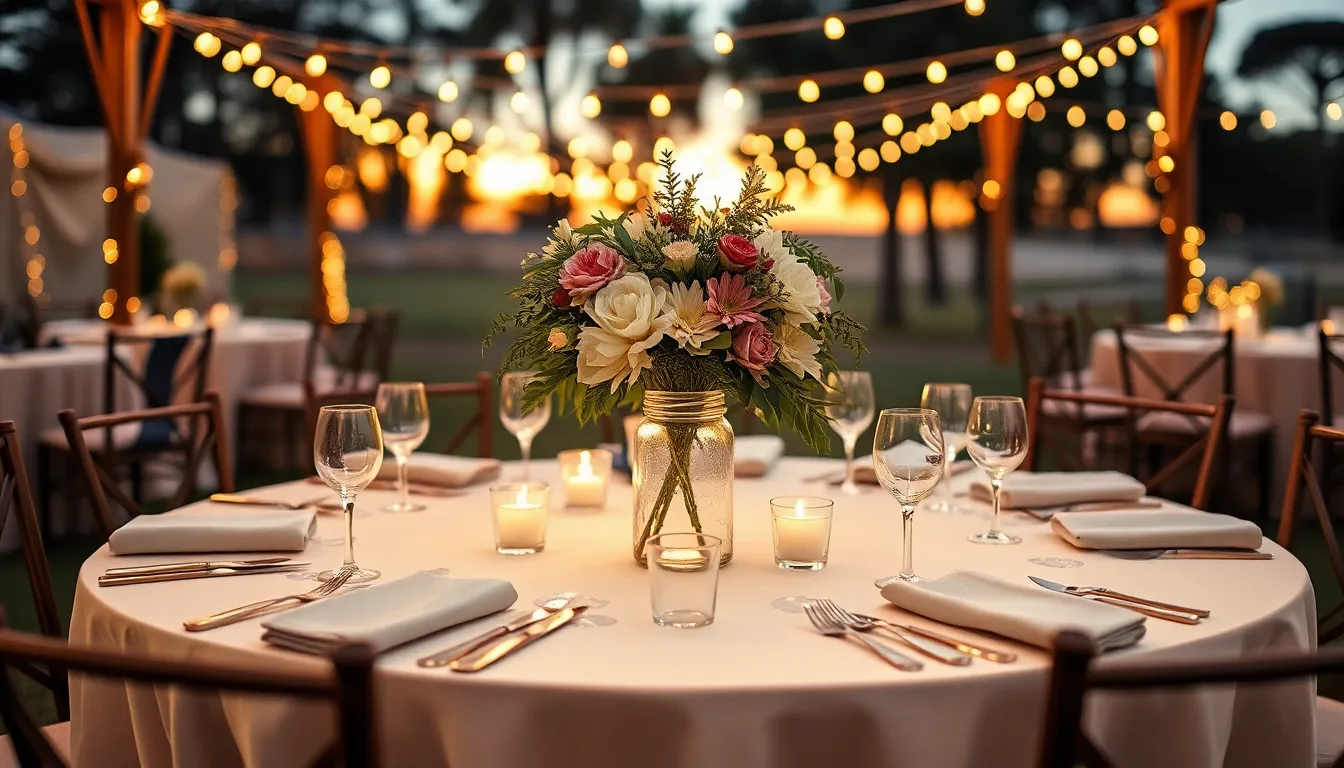 50+ Stunning Round Table Setting Ideas for Your Dream Wedding Reception 16 50+ Stunning Round Table Setting Ideas for Your Dream Wedding Reception 15