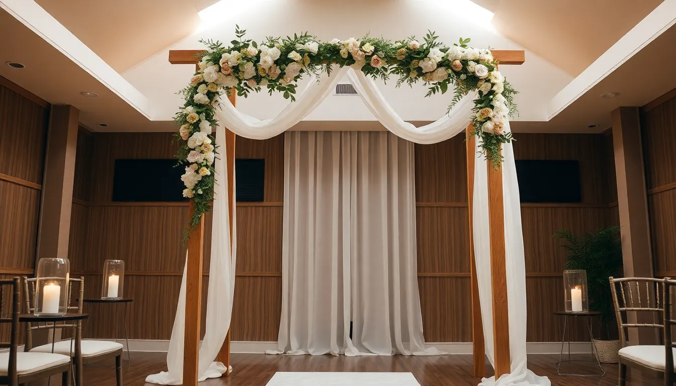 25 Stunning Indoor Wedding Arch Ideas That Will Transform Your Venue 16 25 Stunning Indoor Wedding Arch Ideas That Will Transform Your Venue 15