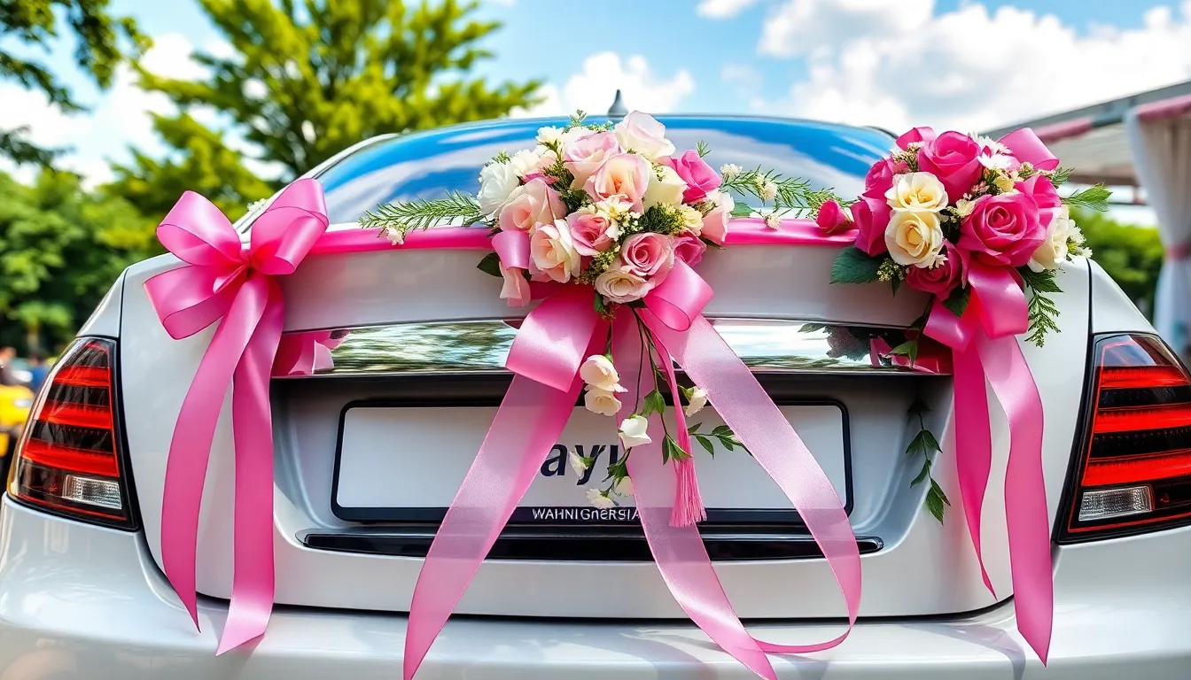25 Stunning Wedding Car Decoration Ideas That'll Make Your Big Day Unforgettable 16 25 Stunning Wedding Car Decoration Ideas That'll Make Your Big Day Unforgettable 15