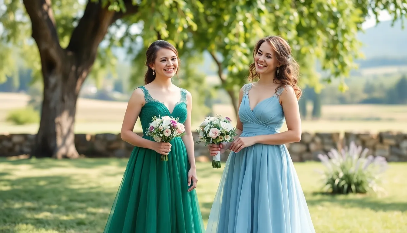 27 Stunning Wedding Dress Ideas for Sisters Who Want to Coordinate in Style 15