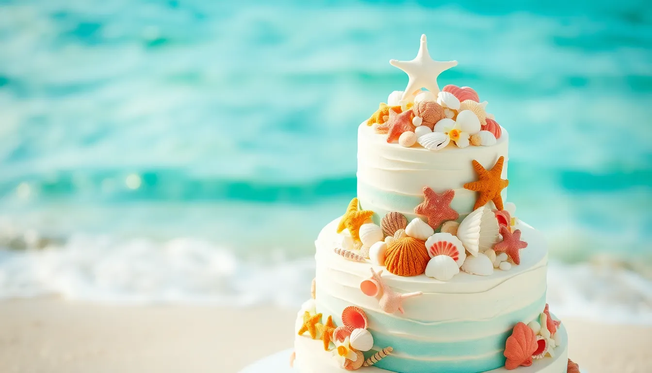 25 Stunning Beach Wedding Cake Ideas That Will Make Your Seaside Celebration Unforgettable 18 25 Stunning Beach Wedding Cake Ideas That Will Make Your Seaside Celebration Unforgettable 17
