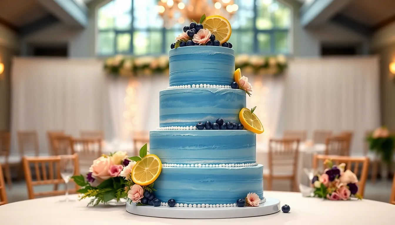 25 Stunning Blue Wedding Cake Ideas That Will Make Your Big Day Unforgettable 17