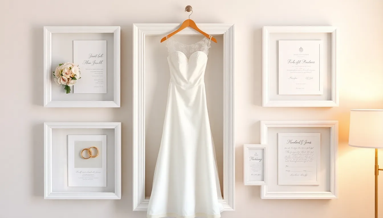25 Stunning Wedding Dress Shadow Box Ideas to Preserve Your Special Day Forever 18 25 Stunning Wedding Dress Shadow Box Ideas to Preserve Your Special Day Forever 17